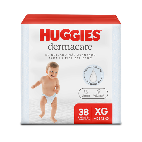 Pañales Huggies Dermacare Etapa 4/XG, 38 Uds